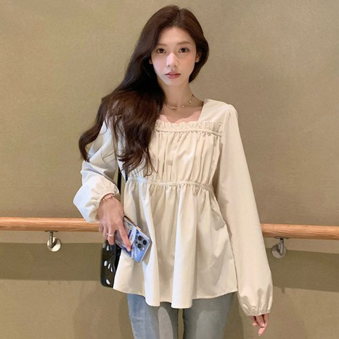 빅사이즈여성의류 봄가을 블라우스